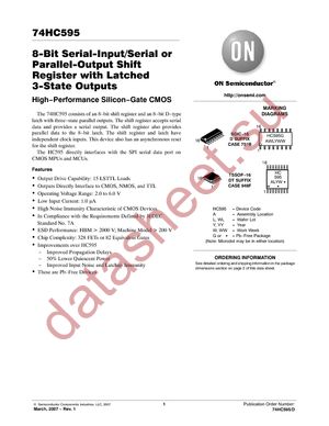 74HC595DTR2G datasheet  